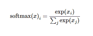 Softmax-exp